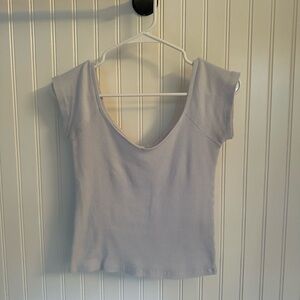 Brandy Melville Light Blue Fitted Top